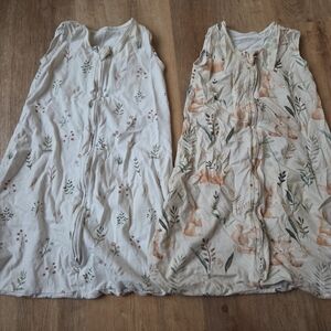 Neutral Floral & Fox Sleep Sacks - 2-Pack